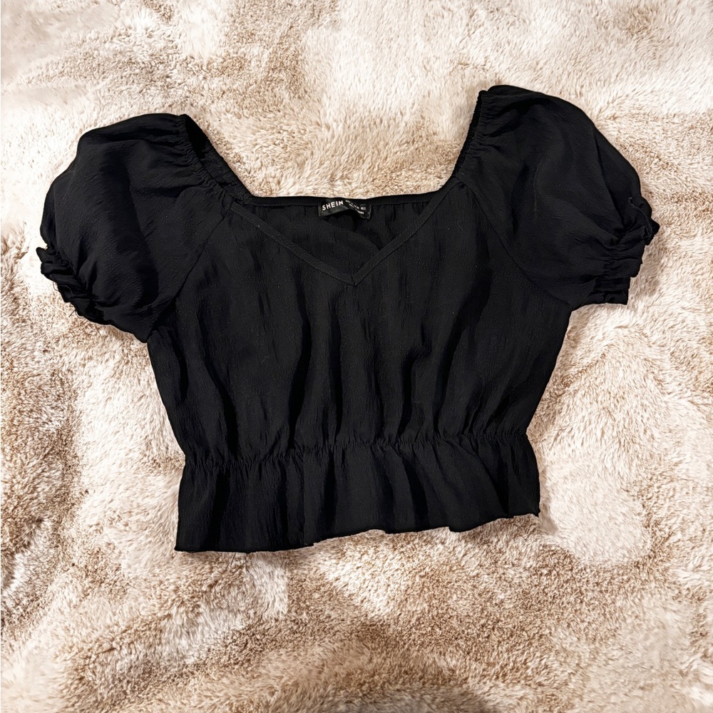 SHEIN size xs black blouse